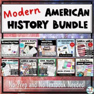 Modern American / U.S. History Bundle: Full-Year Social Studies Curriculum!