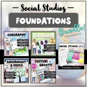 Social Studies Foundations BUNDLE: Geography, Economics, Civics, and More!